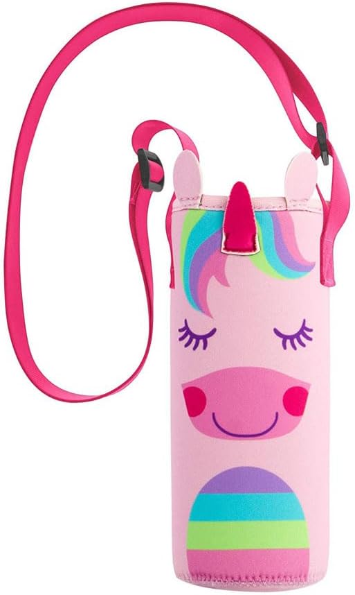Stephen Joseph Water Bottle Carrier with Strap, 16.9 oz, Unicorn