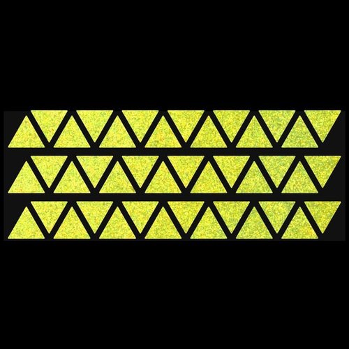 LiteMark Reflective Triangle Sticker for Bike, Helmet, Red, 1 Inch - Pack of 42 Pcs