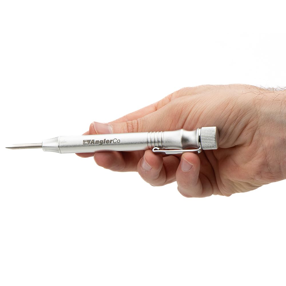 AnglerCo Retractable Fish Venting Tool with Pocket Clip for Deep Sea Fishing