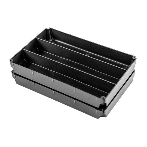 YakAttack TracPak Tray 1x3 – Half Depth 2-Pack | Floating Storage Trays for TracPak Stackable Box | 3-Compartment Inserts with Stacking Tabs | Kayak Tackle & Tool Organization | Made in USA