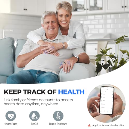 Smart Ring with Sleep Monitoring, 10-Day Battery Life, Stress/Heart Rate/Women's Health Tracker,No APP Subscription, Android & iOS Compatible (Rose Gold, 7)