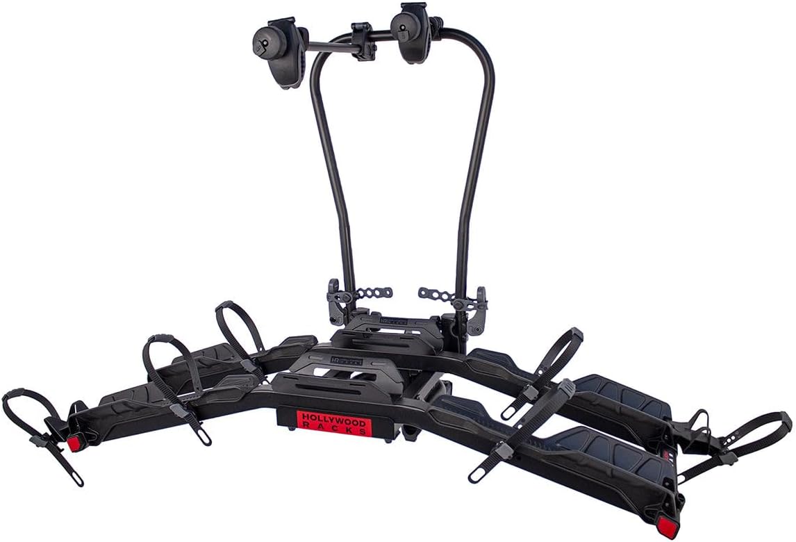 Hollywood Racks Destination 4 Hitch Bike Rack, Lightweight, Black - Platform Style Bike Rack for Car Carries up to 4 Bikes for Safe, Secure Transport - Fits Most Bike Styles, Sizes and Models