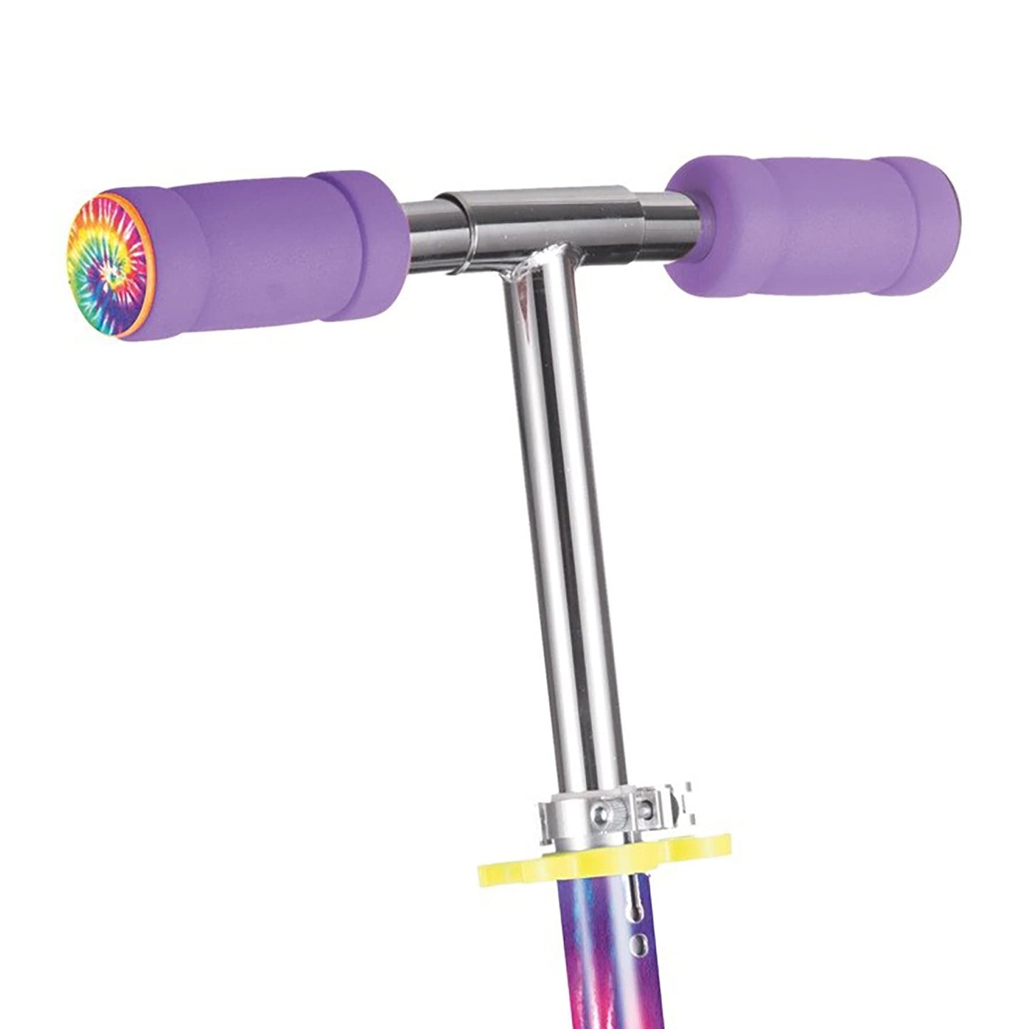 Ozbozz Tie Dye Foldable Scooter - Light UP Wheels - Ages 5 and up. Adjustable Handlebar Height 28.5" - 32.5"