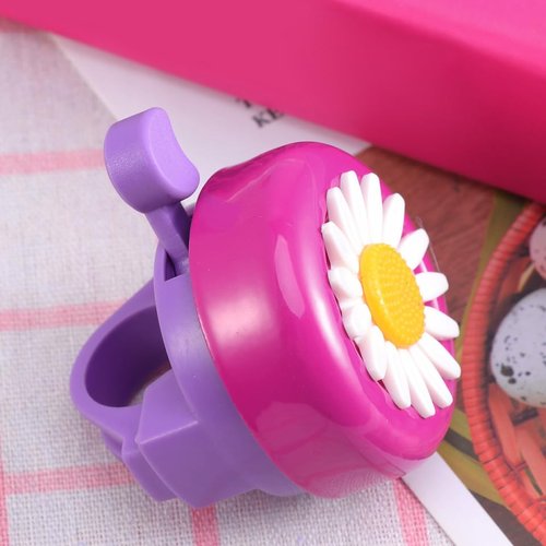 Toddmomy Chrysanthemum Bell Bike Bell Ring for Kids Girls Bike Attachment for Kids Kid Flower Bicycle Bike Horn Bicycle Funny Tricycle for Bicycle Rosy