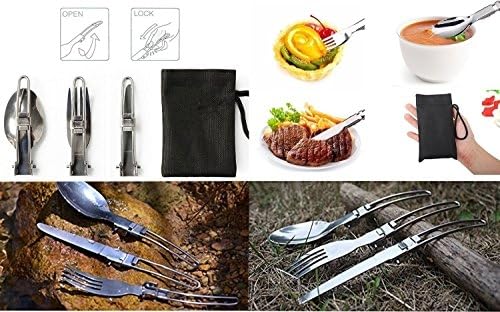 yoyomax 16pcs Camping Cookware Mess Kit, Non-Stick Lightweight Pots Set Portable Outdoor Cookware for Camping Backpacking Hiking Outdoor Cooking and Picnic - Camp Accessories Equipment