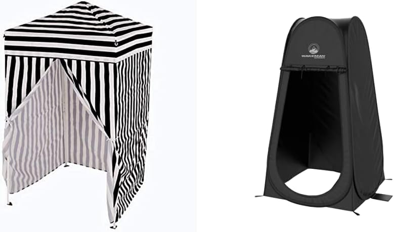 Impact Canopy 4' x 4' Portable Dressing Room, Pop Up Portable Changing Room, Navy Blue / White