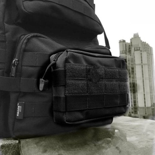 Small Tactical Molle Pouch Belt Pouch Mini Tactical Admin Pouch Nylon EDC Utility Pouches Bag for Outdoor, Camping, Multiple Compartments(Black)