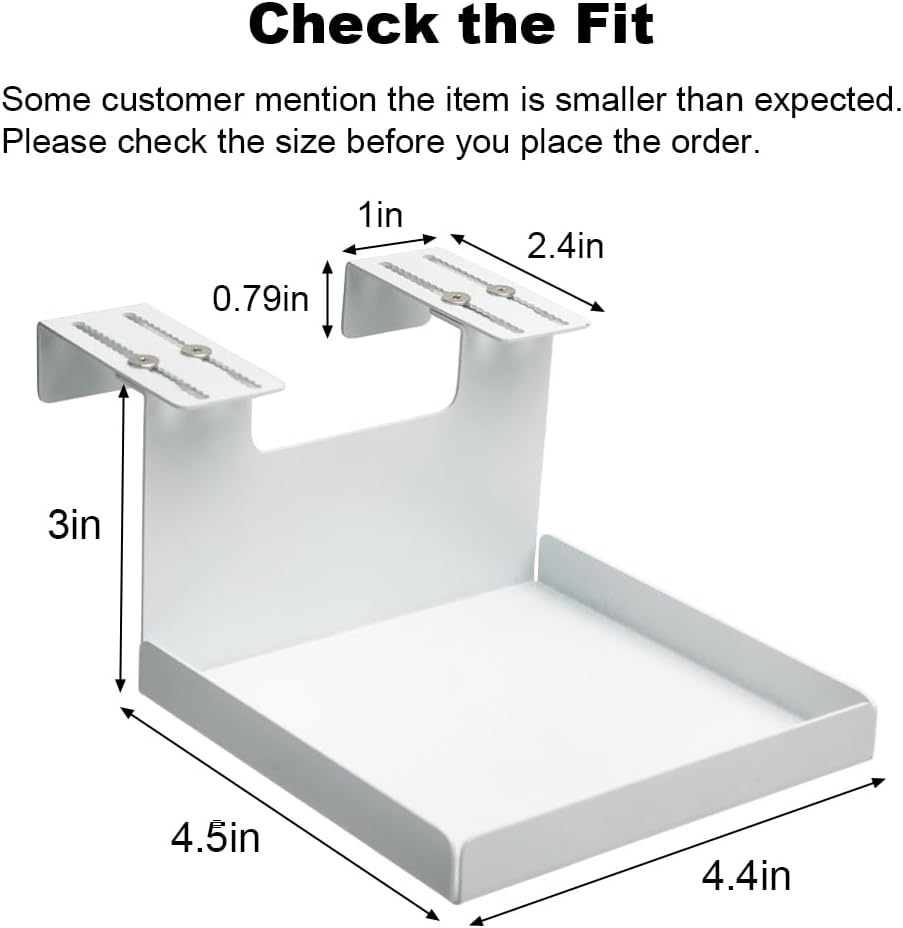 Office Small Cubicle Shelf Storage Organizer Floating Corner Rack Hanging Mini Shelf Adjustable Home Office Essentials for Small Planter Statue Decor Photo Frame 2 Pack