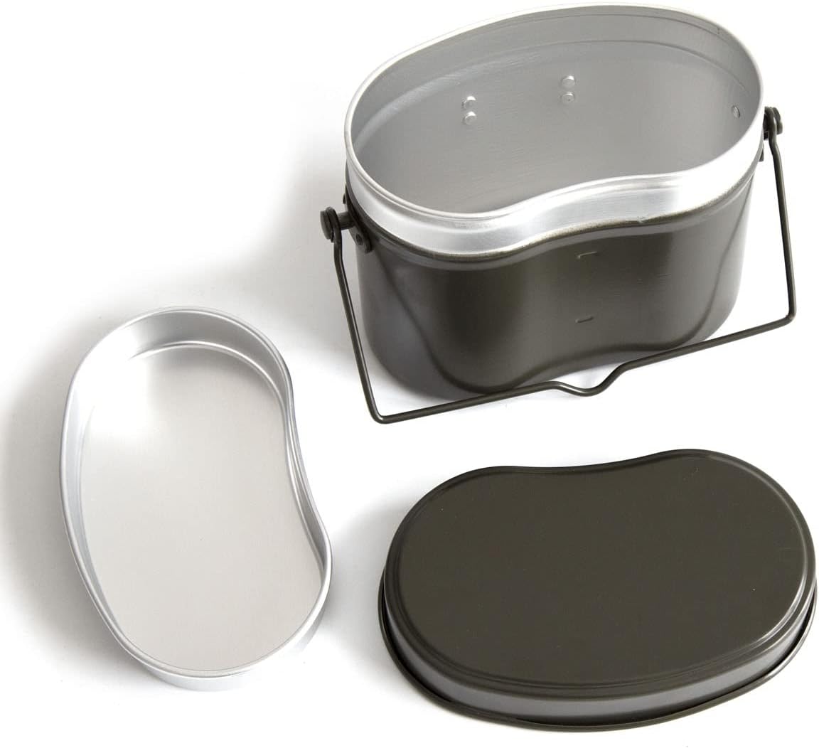 Japanese WW2 Mess Kit Grey WWII Collection Outdoor 3 in 1 Lunch Box Cookware