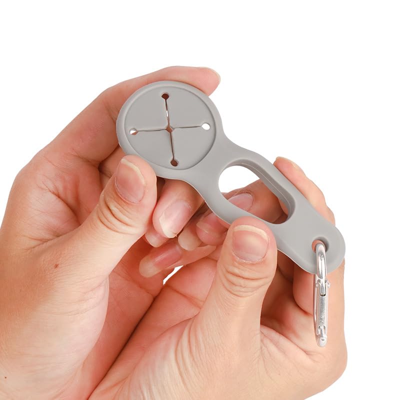 Generic Silicone Water Bottle Clip With Buckle 6pcs, Stick-On Keychain, for Outdoor Camping Hiking Backpacking, Pink