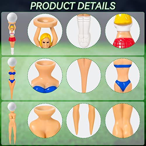Funny Golf Tees Set - 24 Plastic Novelty Golf Accessories for Men Women