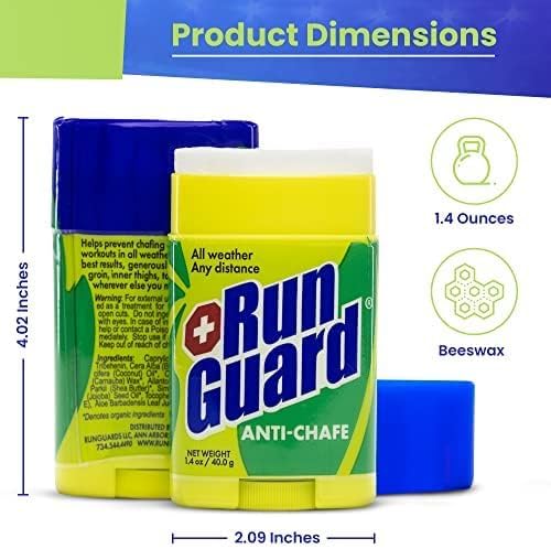 Anti-Chafing Stick - Made with 100% Plant-Based Ingredients Plus Beeswax. Works for All Distance Runners from 5K Walks/Runs to 100 Mile Ultra Marathons (1.4oz - Pack of 1)