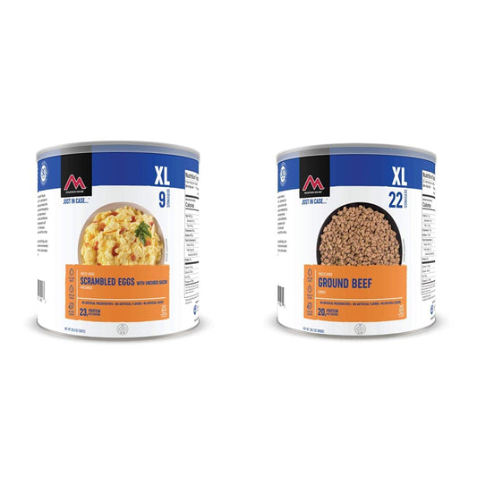 Mountain House Scrambled Eggs with Bacon and Ground Beef | Freeze Dried Survival & Emergency Food | Gluten-Free