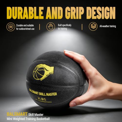Mini Weighted Basketball Training Ball 2.0 LBS for Arm & Hand Dexterity