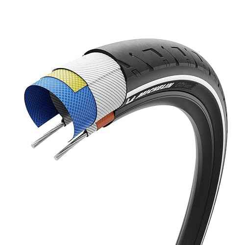 Michelin City Street Road Tire 29" x2.20 Wire Clincher with Magi-X Compound, Reinforced Puncture Protection, and All-Weather Performance ? Ideal for E-Bikes and Urban Cycling