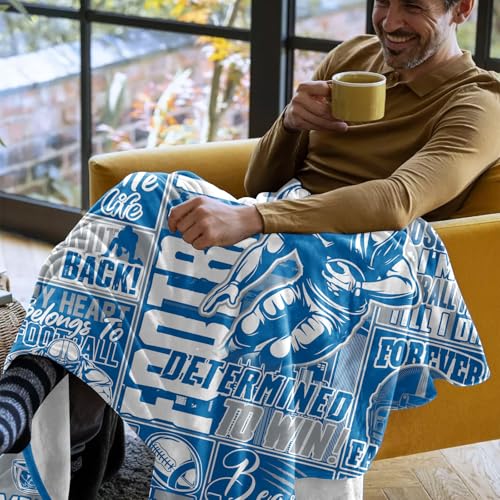 Football Gifts Blanket, Soft Flannel Throw for Team Lovers 50x40"