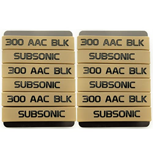 Aolamegs 300 Blackout Subsonic Magazine Marking Bands - Khaki-Black 12 Pack