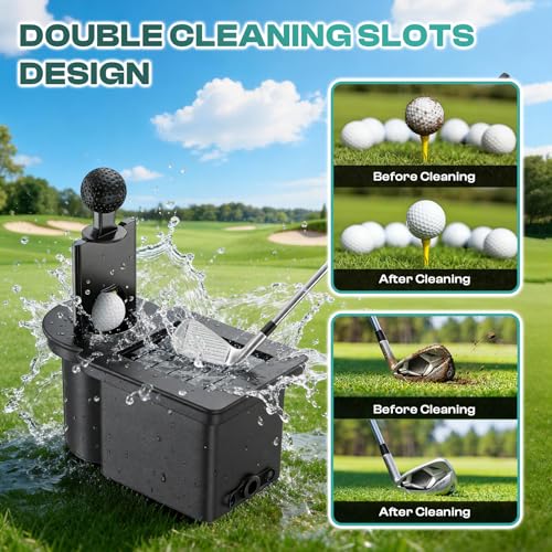Drive-Up Golf Cart Ball Washer and Club Cleaner Kit - Driver Side 1 for EZGO RXV