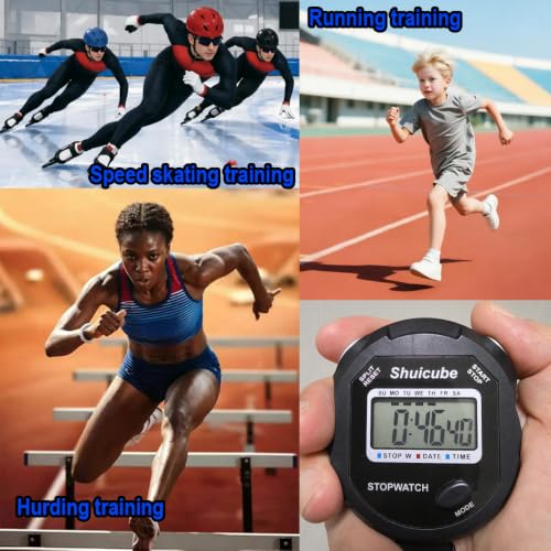 Digital Sports Stopwatch Timer with Large Display, Replaceable Battery for Coaches & Referees