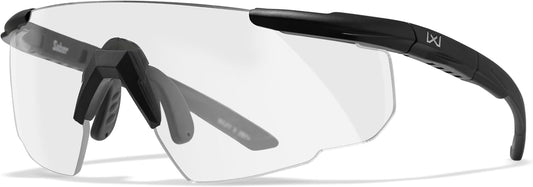 Wiley X Saber Advanced Shooting Glasses ANSI Z87.1+ Safety Sunglasses for Men and Women, UV and Eye Protection for Hunting and Shooting Matte Black Frames, Clear Lenses, Ballistic Rated