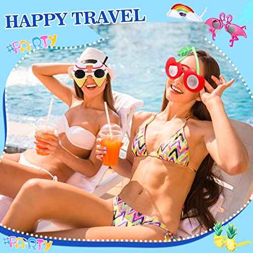 Xuhal 36 Pcs Luau Party Sunglasses Funny Hawaiian Glasses, Tropical Fun Sunglasses Beach Decorations Party Favors, Summer Beach Pool Themed Supplies for Adult