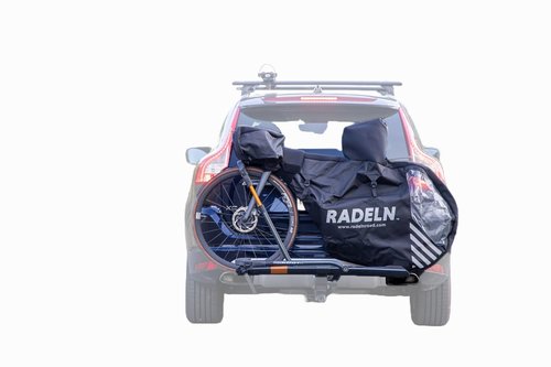 RADELN Waterproof Bike Cover, 600D Ripstop, for Highway Speeds, Ultimate Bike Cover, Minimalist Design, Covers Vulnerable Parts of Bike in Transit, Transport Cover for Bike On Rack