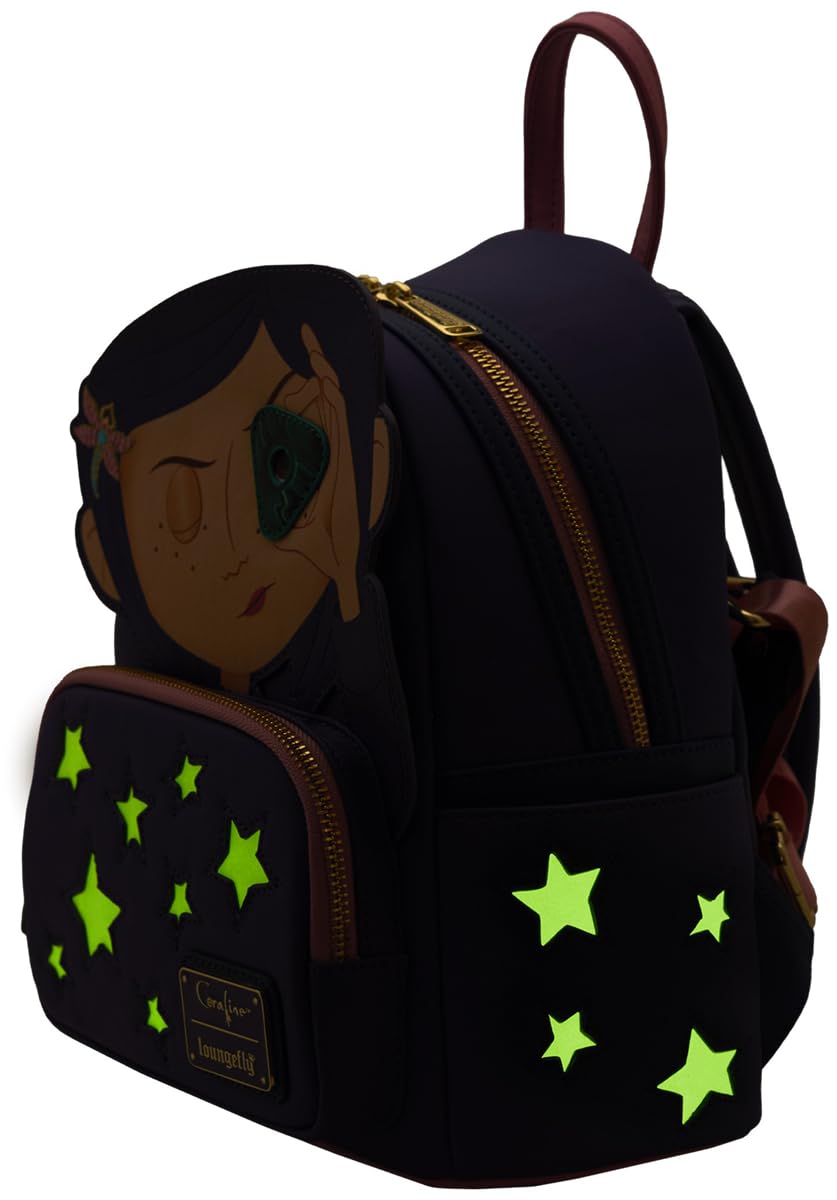 Loungefly Coraline Stars Double Strap Mini Backpack