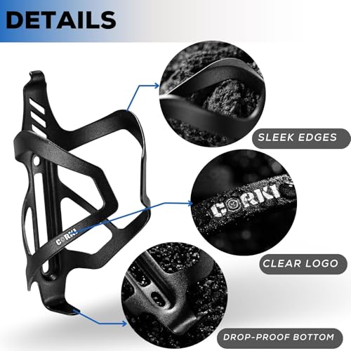 Corki Bike Water Bottle Holder Black 1-Pack - Bicycle Water Cage