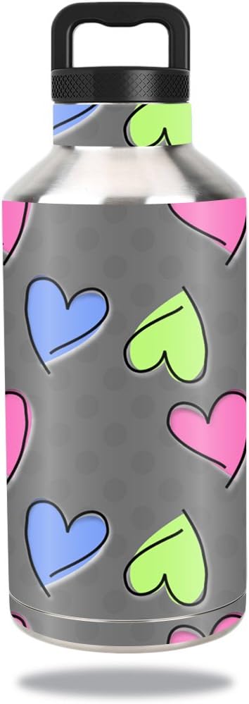 MightySkins Skin Compatible with Ozark Trail Water Bottle 64 oz wrap Cover Sticker Skins Rainbow Explosion