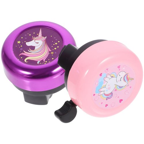 Milisten 2pcs Unicorn Bike Bell, Kids Bike Bell, Kids Bicycle Bell, Bicycle Handlebars Replacement Bike Accessories for Girls Adults Kids