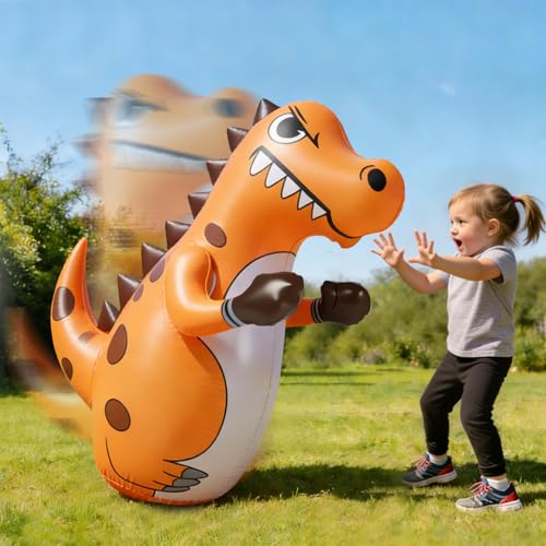 Inflatable Dinosaur Punching Bag for Kids - 47-Inch Bounce-Back Toy for Ages 3-14