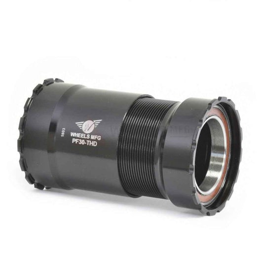PF30 Threaded Angular Contact Bearings for 30mm Bikes - Wheels Manufacturing, Black