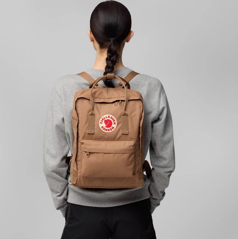 Fjällräven Kånken Unisex Travel Backpack - Side Slip Pocket - Adjustable Shoulder Straps - Dual Top Handles Super Grey One Size One Size