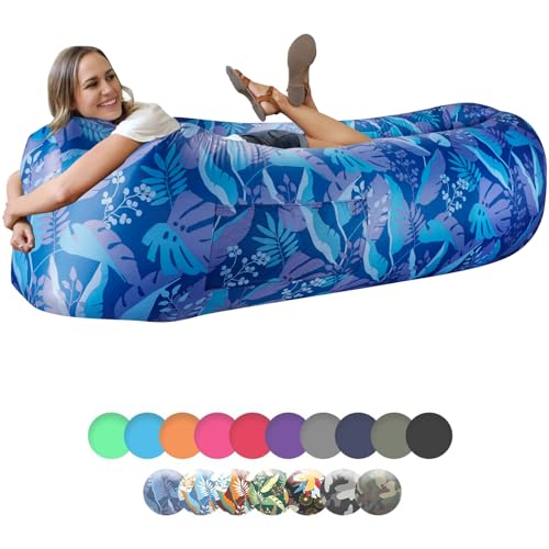 WEKAPO Inflatable Couch Air Lounger Chair - Palma Variation, Portable Beach & Camping Sofa