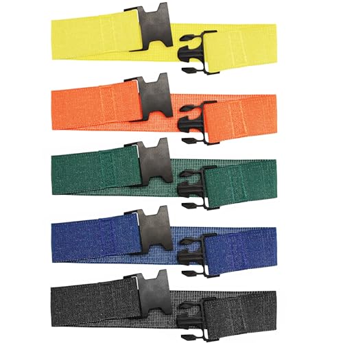 Fabric Resistance Bands for Working Out, 5-Band Set - Multicolor Buckle