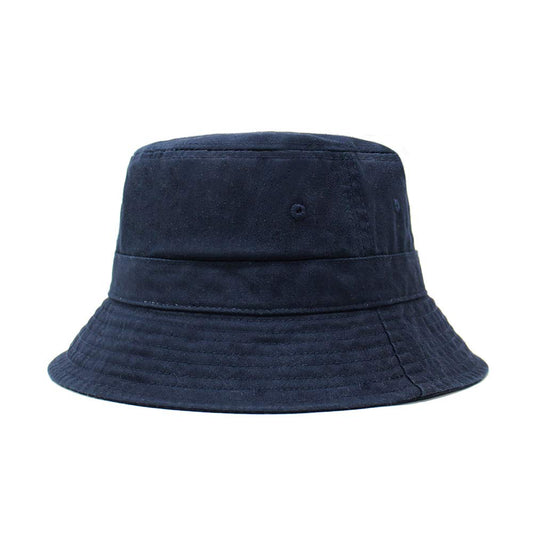 Hot Summer Bucket Hat - Trendy Cotton Sun Hat for Beach, Golf, Fishing - Fun Outdoor Vacation Boonie for Men and Women (Navy.)