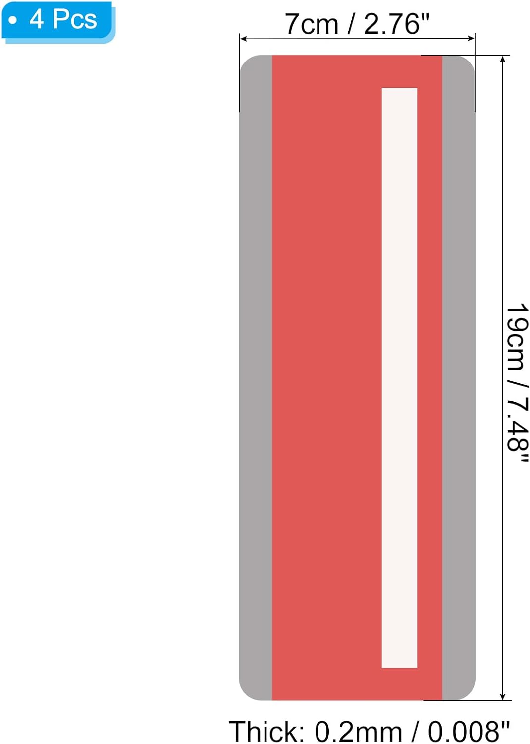 PATIKIL Guided Reading Strips, 4 Pieces Tracking Highlight Colored Overlay Strips Bookmark Dyslexia Reading Teaching Tools for Children Classroom Teacher, Grey