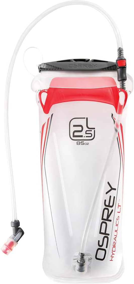 2.5L Osprey Hydraulics LT Water Reservoir with Bite Valve - Lightweight Red Hydration Bladder