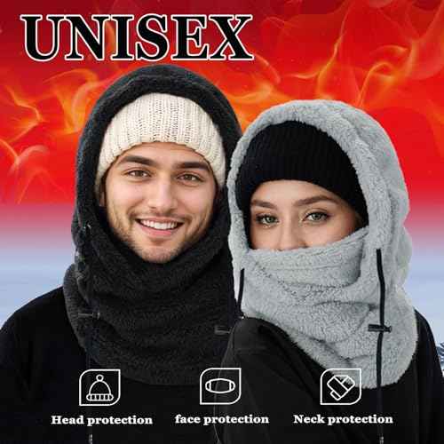 Balaclava Winter Men and Women Ski Mask, Cold Weather Outdoor Wind-Resistant Warm Hats,Winter Masks&Hooded Scarves