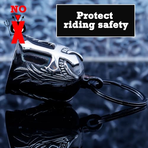 Motorcycle for Bells - Motorcycle Angel Bell for Men Women,Bell Biker Accessory,Guard Riding Safety (Cross Black)