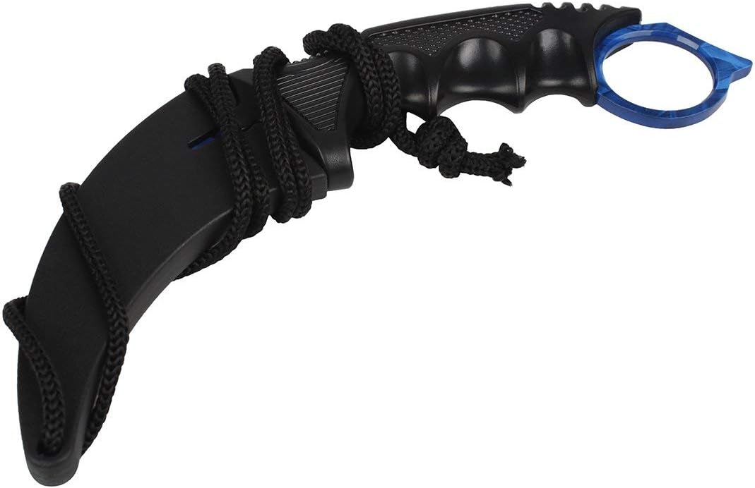 Andux Karambit Camping Hunting Tool with Cord ZD-01 (Purple-White)