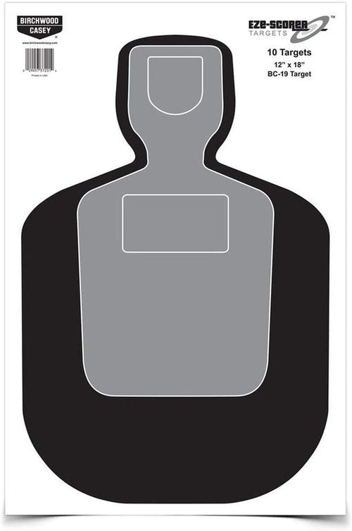 BIRCHWOOD CASEY 12" x 18" Eze-Scorer BC-19 Shoot-Up Brilliant White Paper Targets for Indoor and Outdoor Use