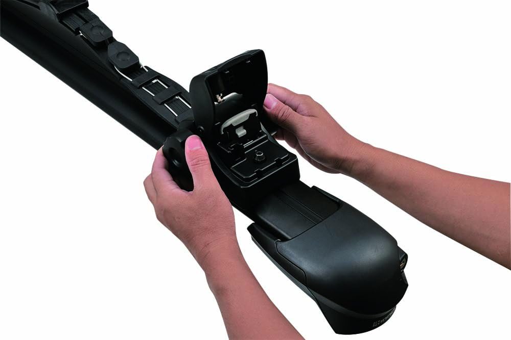 INNO XA445 Surf-Wind-Long Board Locking Roof Carrier for T-Slot Aero Base Racks - Holds (1) Kayak or (1) Canoe or (2) SUP)/Wind/Surf-Boards