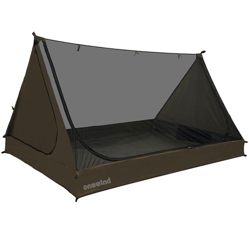 onewind Mesh Tent for 2 Person, 2 Openings Inner Tent for Tarp Ultralight Trekking Pole Tent Tarp Backpacking Netting Tent with Waterproof Bathtub Floor, No Trekking Pole Included