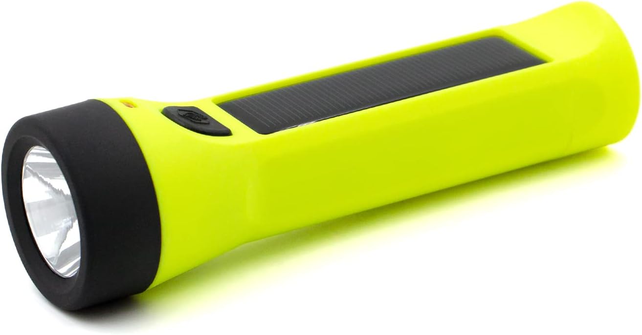 Journey 300 Solar LED Waterproof Flashlight with USB Phone Charger, Yellow