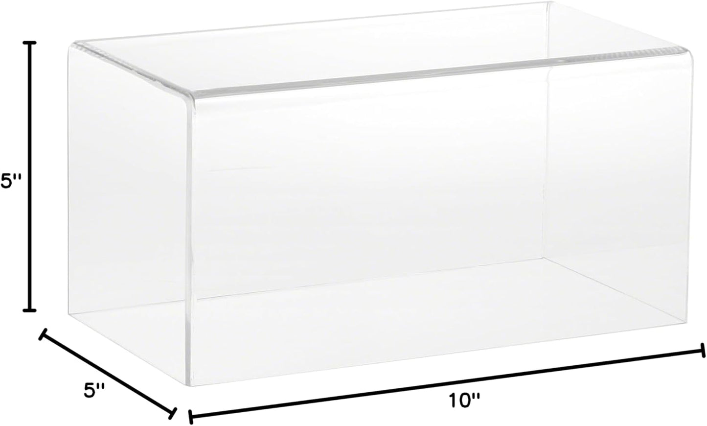 Plymor Clear Acrylic Display Case with No Base, 10" W x 5" D x 5" H