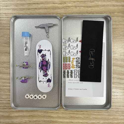 Pro Fingerboard Complete Skateboard Set, 29X96mm with Maples Wood Deck, 4.0 pro Trucks Regular kingpins,Urethane Bearing wheels-op3ra v3 Hearts of Jack