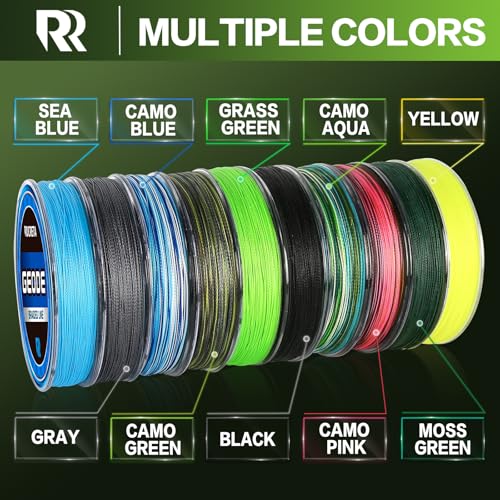 Camo Green Braided Fishing Line 30LB 150YDS - Super Strong Power Braid