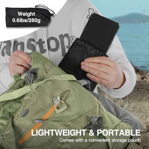 REDCAMP 9.5" High Folding Outdoor Stove Windscreen, 10 Plates Aluminum Camping Stove Windshield with Carrying bag, Lightweight Butane Burner Windshield, Black