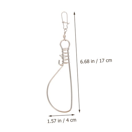 BESPORTBLE Stainless Steel Fish Stringer Clip - Heavy Duty Fishing Stringer with Lock for Outdoor Fishing Portable and Reliable Fish Control Tool 6.69X1.57In
